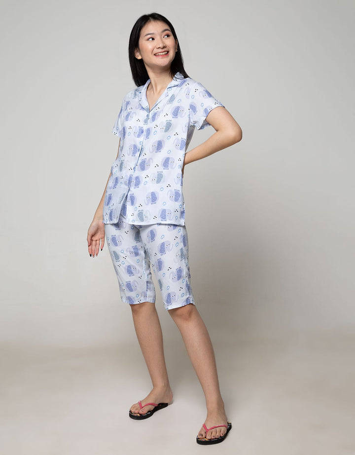 Nevada Short Sleeve Pyjama Capri Love