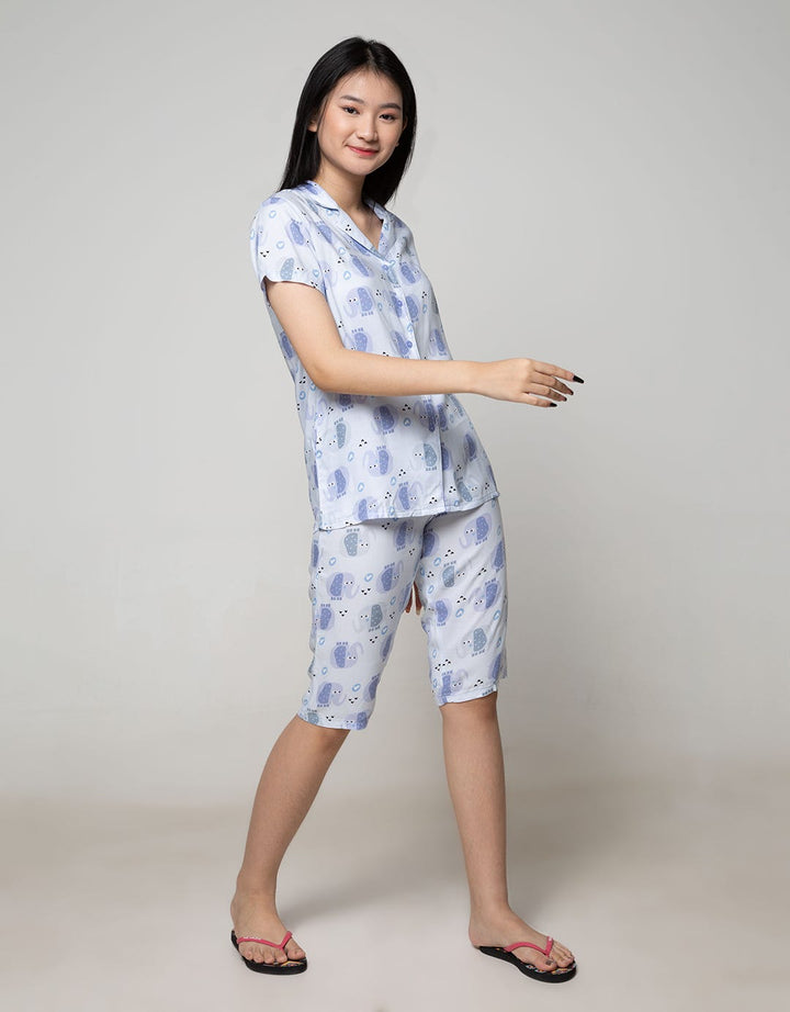 Nevada Short Sleeve Pyjama Capri Love