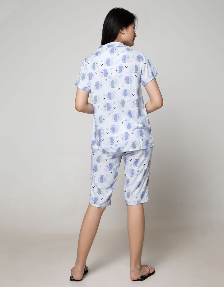 Nevada Short Sleeve Pyjama Capri Love