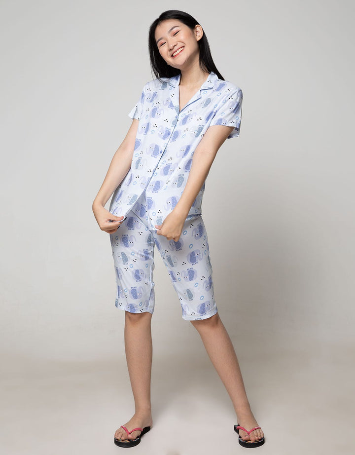 Nevada Short Sleeve Pyjama Capri Love