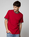 Details T-Shirt Round Neck With Rib On Neck
