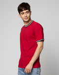 Details T-Shirt Round Neck With Rib On Neck