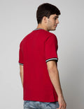 Details T-Shirt Round Neck With Rib On Neck