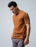 Details T-Shirt Round Neck List On Shoulder