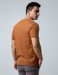 Details T-Shirt Round Neck List On Shoulder