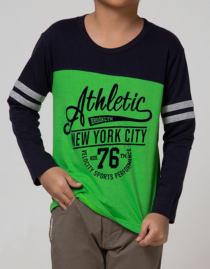 Little M Long Sleeve T-Shirt Cut N Sewn Athletic City Flocking