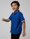 Little M Short Sleeve Shirt Fullprint Segitiga Kantong Tangan