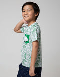 Little M Short Sleeve T-Shirt Fullprint Dino Hanging Pocket Dino