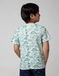 Little M Short Sleeve T-Shirt Fullprint Dino Hanging Pocket Dino