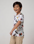 Little M Short Sleeve T-Shirt Fullprint Space Rocket Splash