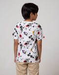Little M Short Sleeve T-Shirt Fullprint Space Rocket Splash