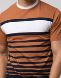 Details Short Sleeve T-shirt Rneck Print Yarned Dye