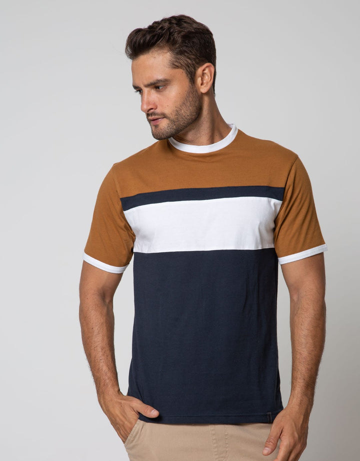 Details Short Sleeve T-Shirt Round Neck Cut & Sewn
