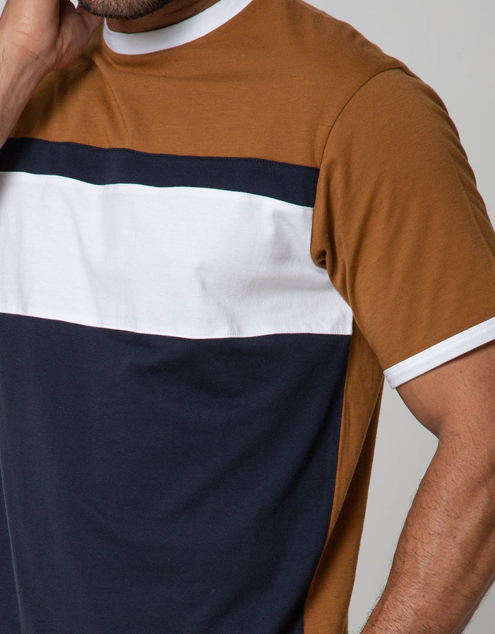 Details Short Sleeve T-Shirt Round Neck Cut & Sewn