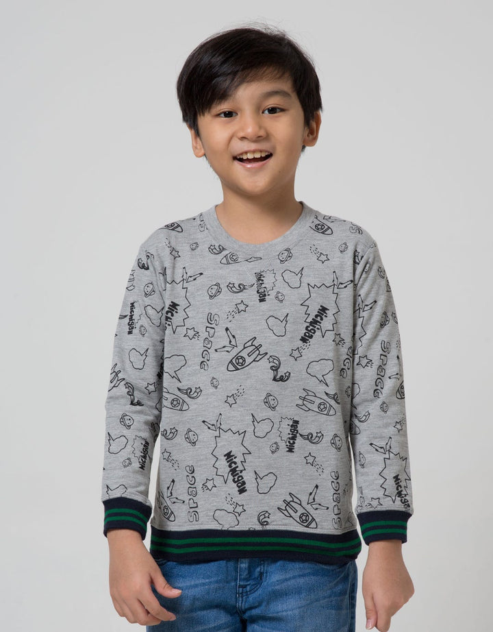 Little M Fullprint Rocket Sweater
