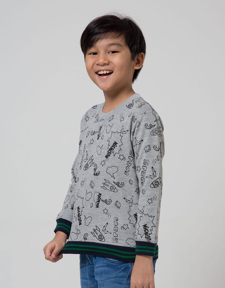 Little M Fullprint Rocket Sweater