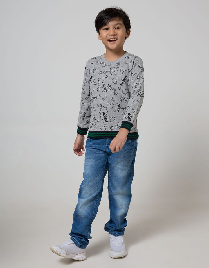 Little M Fullprint Rocket Sweater