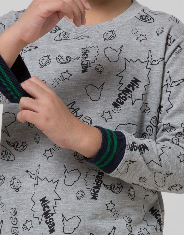 Little M Fullprint Rocket Sweater