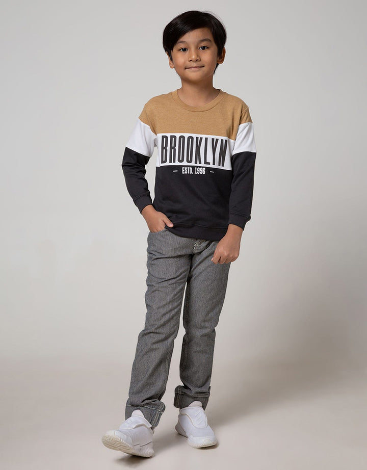 Little M Cut N Sewn Brooklyn Pattern Sweater