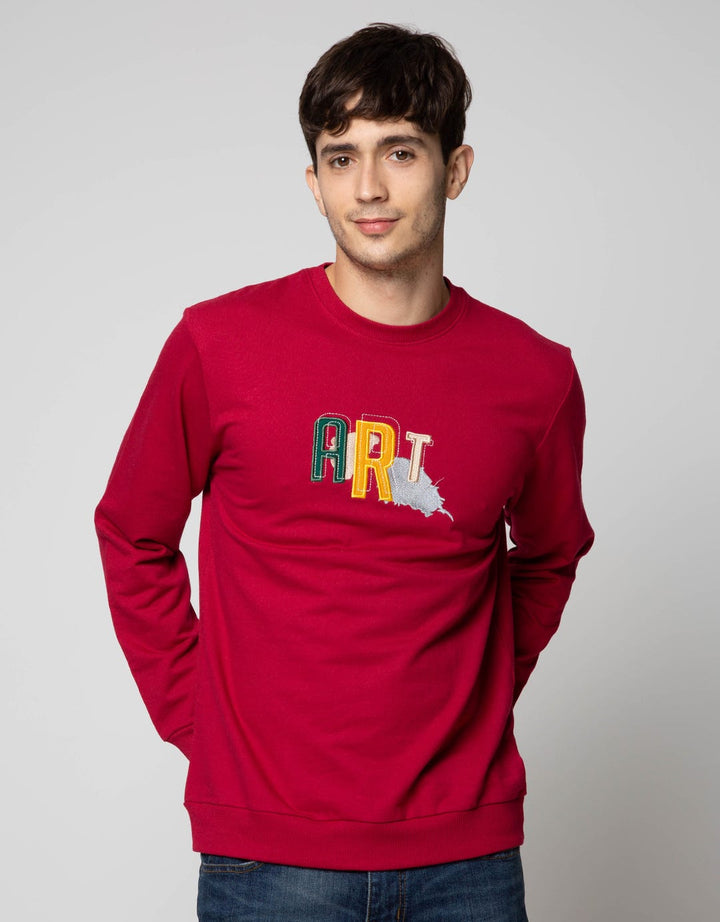 Details Embroidered Rneck Jumper Sweatshirt