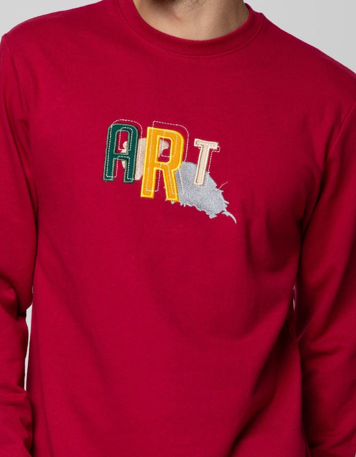 Details Embroidered Rneck Jumper Sweatshirt