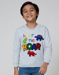 Little M Embroidered Dino Hear Me Roar Sweater