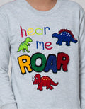 Little M Embroidered Dino Hear Me Roar Sweater