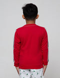 Little M Sweater Dino Bordir Lengan Cut N Sewn