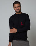 Details Sweatshirt Jumper Round Neck Pocket With Maroon List