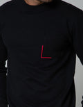 Details Sweatshirt Jumper Round Neck Pocket With Maroon List