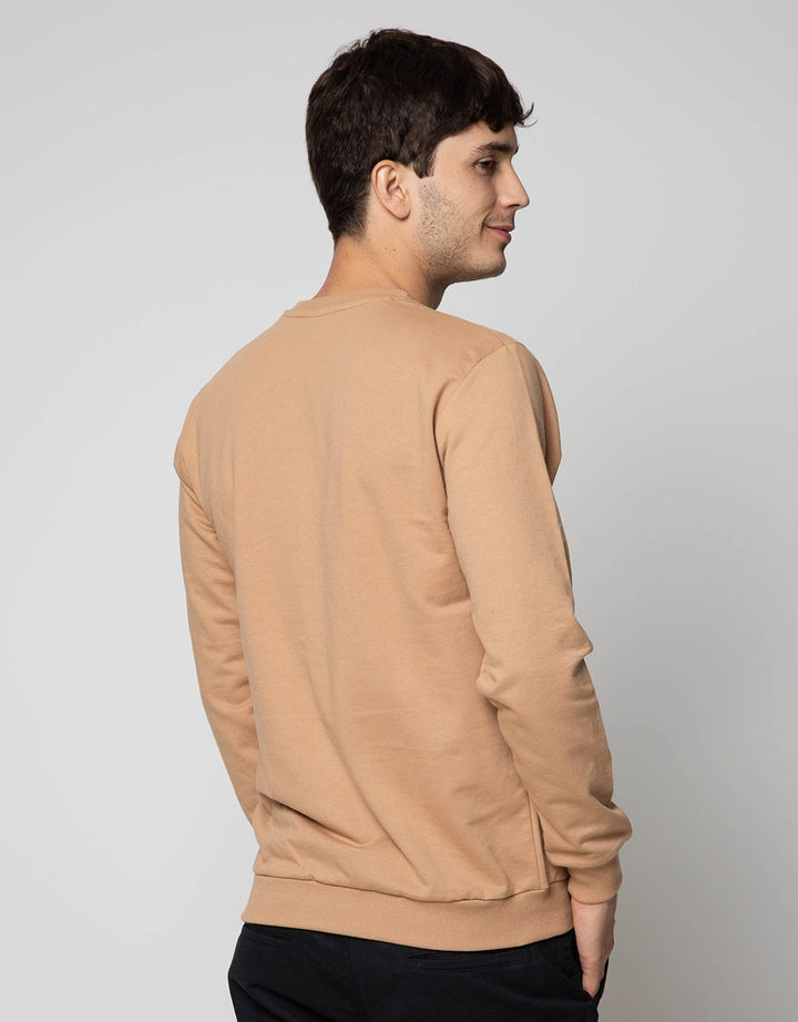 Details Sweatshirt Jumper Rneck Pocket With Suede Pocket