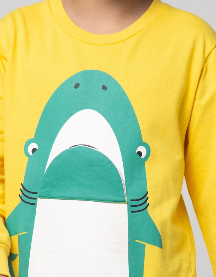 Little M Sweater Shark Aplikasi Flip