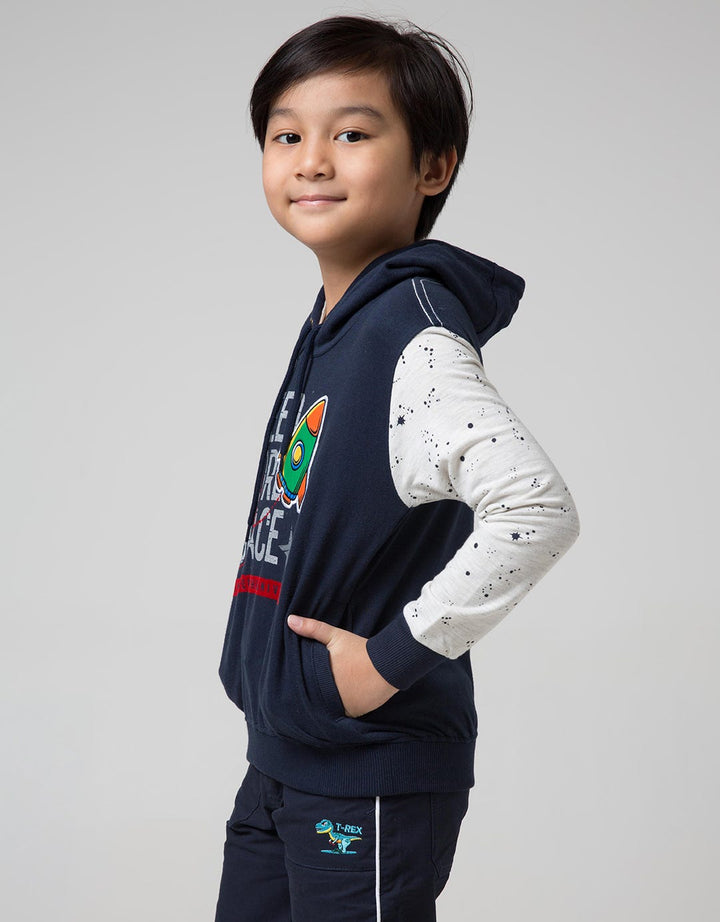 Little M Rocket Hoodie Sweater