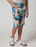 Nevada Kids Short Woven Crop Collage Nature