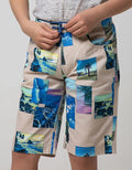 Nevada Kids Short Woven Crop Collage Nature