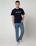 Details Short Sleeve Raglan T-Shirt Rneck Print Embossed Freedom