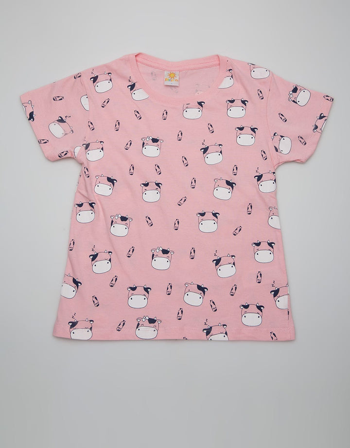 Little M T-Shirt Ki Cow Full Print