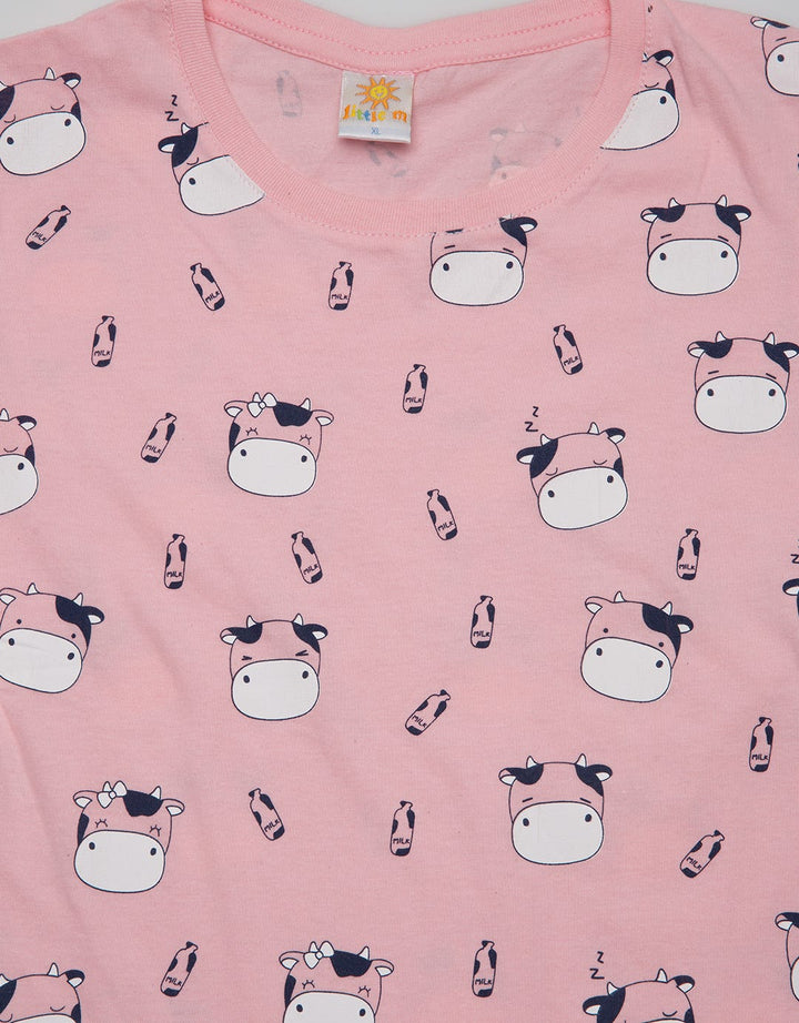 Little M T-Shirt Ki Cow Full Print