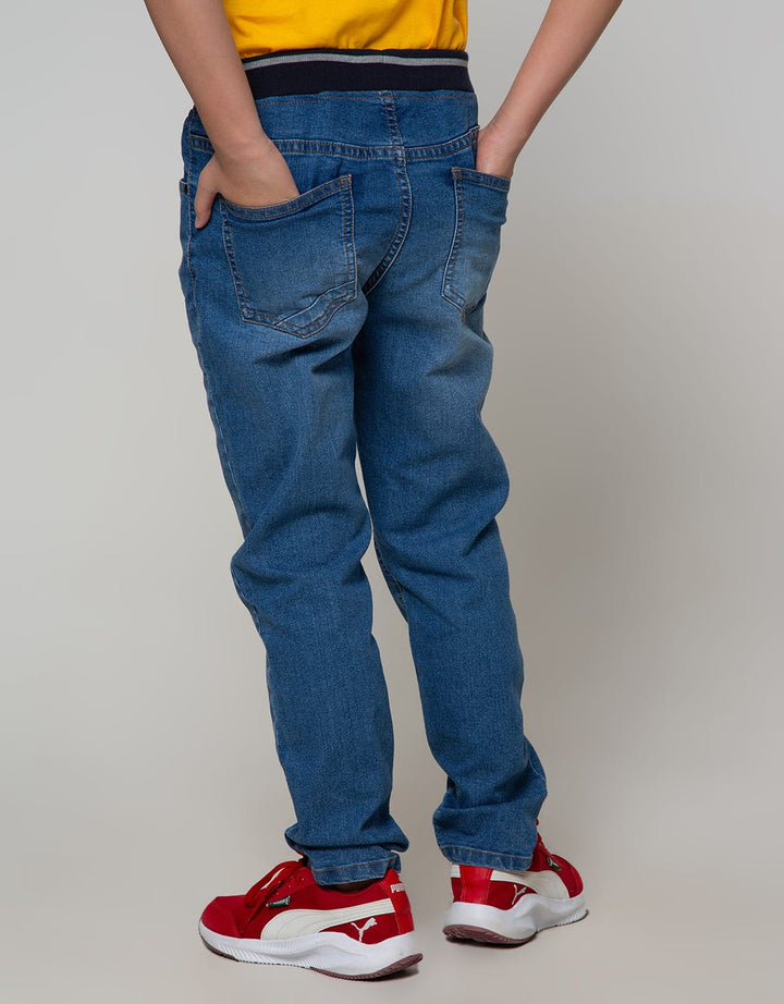 Nevada Long Pants Denim Destroyed Rib