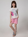 Little M Short Pants Kids Full Print Small Heart