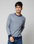 Details Solid Siro Blocking Sweatshirt With Small Embro