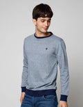 Details Solid Siro Blocking Sweatshirt With Small Embro