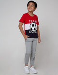 Little M Short Sleeve T-Shirt Cut N Sewn Sequin Ball