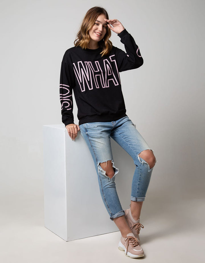 Nevada Long Sleeve SweaT-Shirt Street Style In Pastels