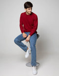 Details Sweatshirt Jumper Rneck Raglan Kombinasi Waffle