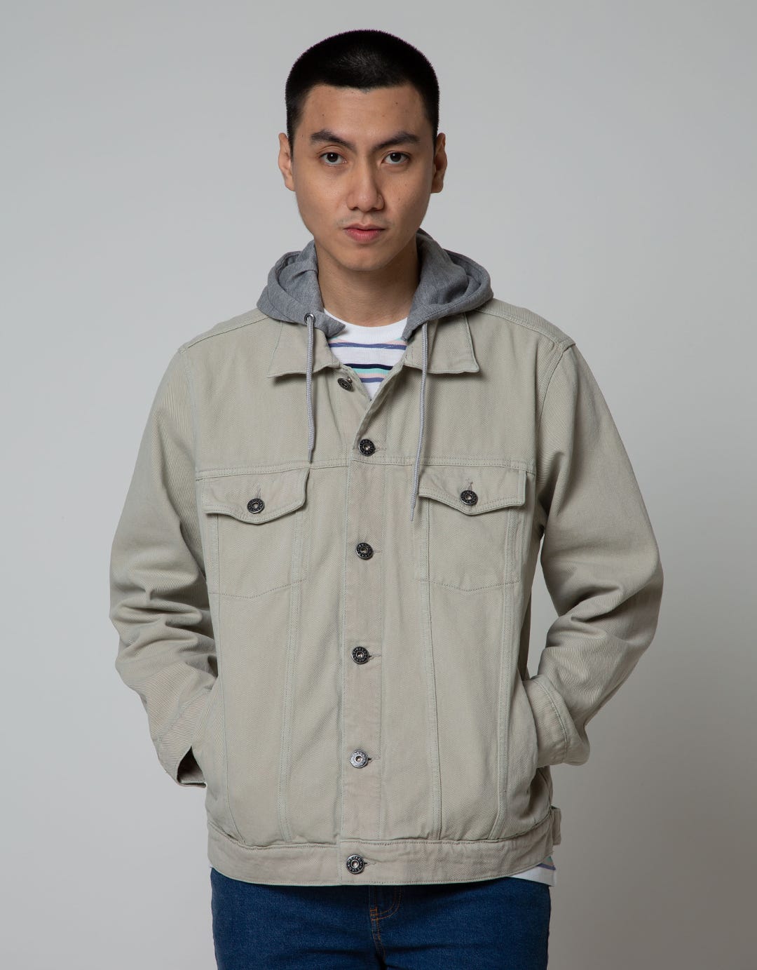 Nevada Denim Jacket Twill With Hoodie