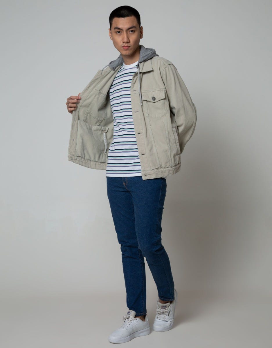Nevada Denim Jacket Twill With Hoodie