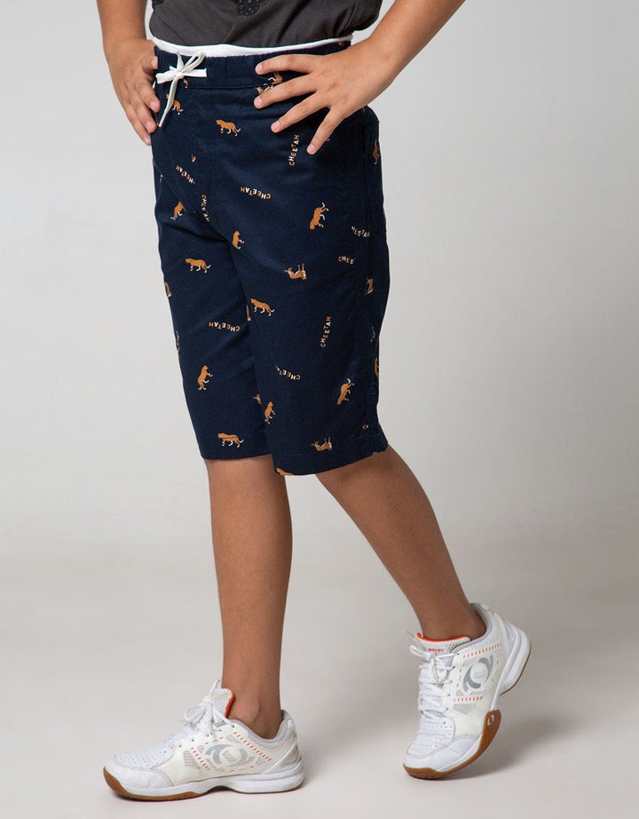 Nevada Kids Bottom Short Woven Crop Cheetah