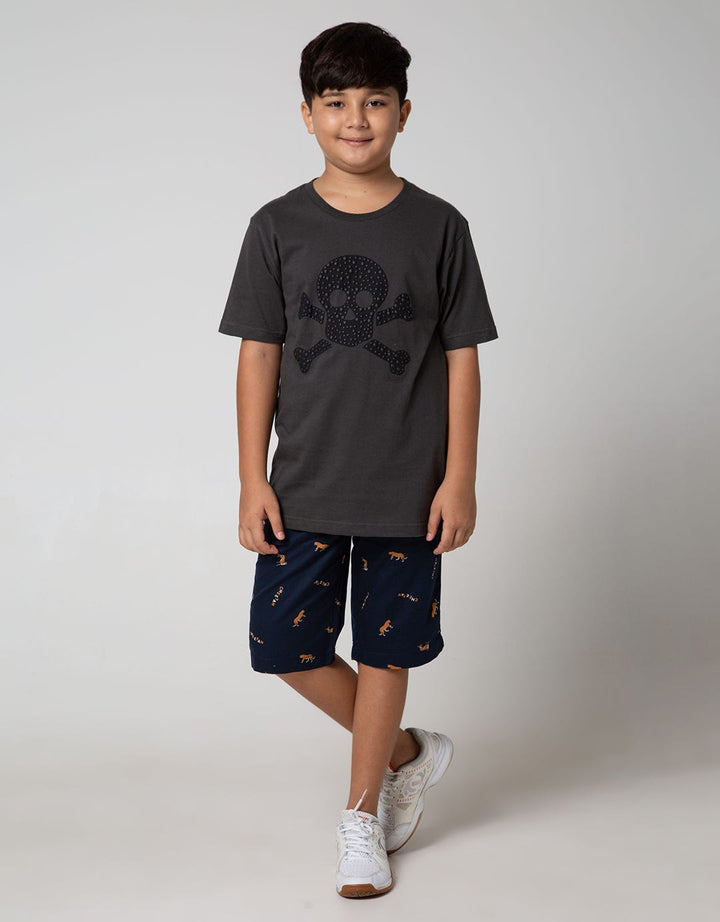 Nevada Kids Bottom Short Woven Crop Cheetah