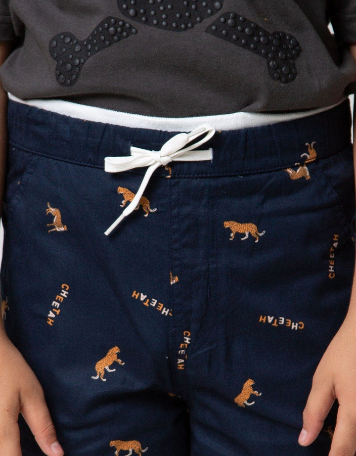 Nevada Kids Bottom Short Woven Crop Cheetah